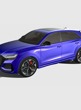 376.奥迪RS Q8  Audi RS Q8 2020 3D模型 FBX汽车模型源文件