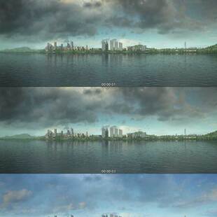 城市湖泊污染 水资源湖泊治理 3D动画 三维漫游宣传片 视频素材