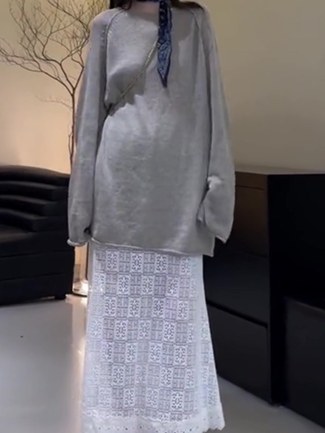 法式设计感时尚百搭中长款上衣