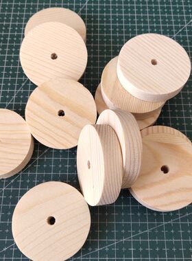 松木片木轮圆木片diy手工制作材料模型耗材木