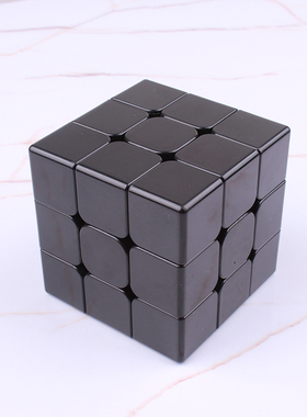 纯黑色磁力三阶魔方胚专业速拧比赛专用单色同色选配贴纸CFOP公式