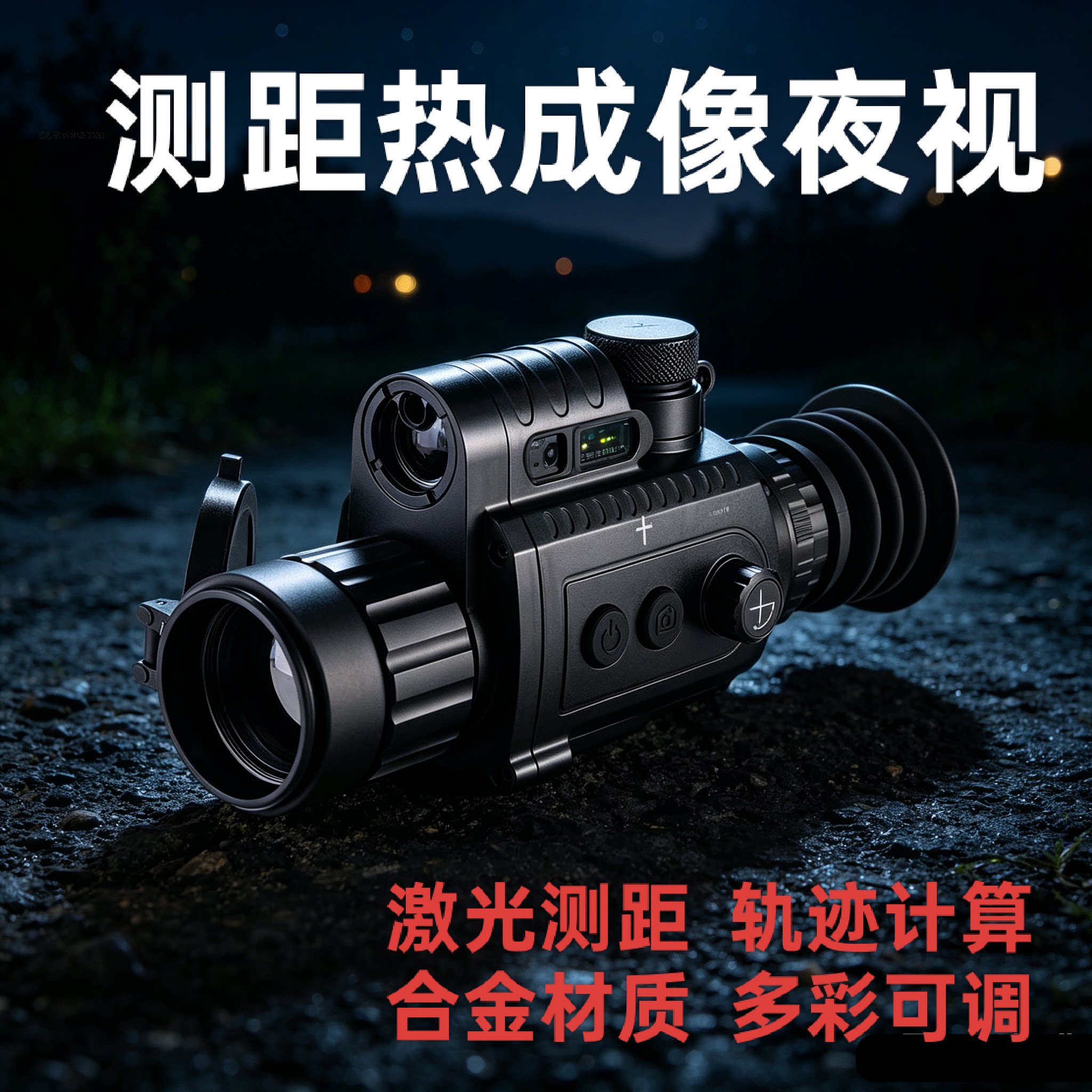 384热成像夜视仪激光测距十字全黑640热像彩色望远镜树林搜救观鸟