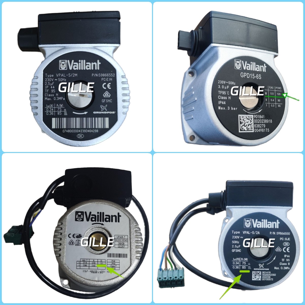 威能Vaillant 壁挂炉专用原装水泵电机循环泵VPAR-7 100 111W配件图片