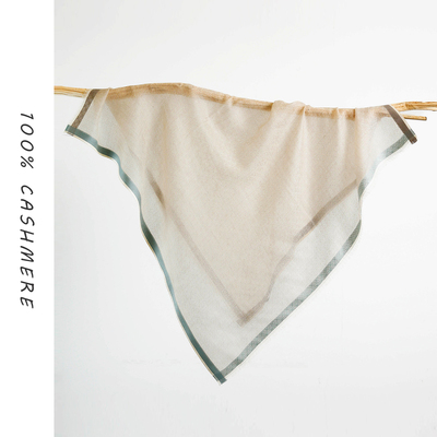 织光里丨山羊绒围巾高级感丝巾三角披肩外搭护颈围脖70方巾送长辈