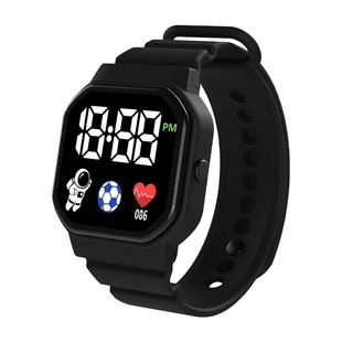 新款跨境男表韩版简约女ins时尚LED电子手表夜光宇航员学生手表