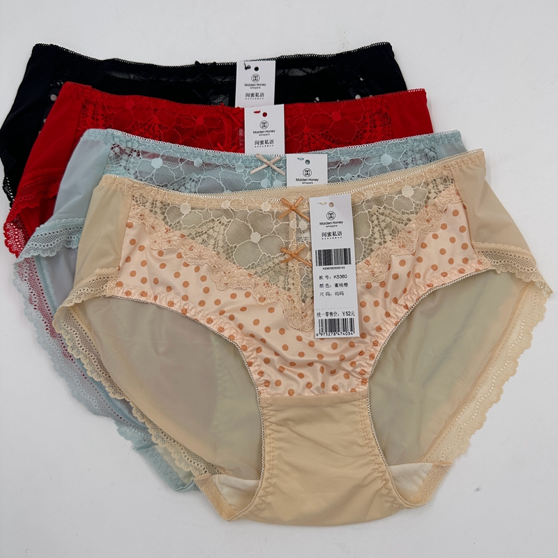 闺蜜私语蕾丝女士三角中腰内裤