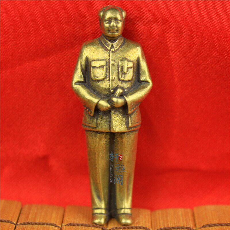 纯铜毛主席铜像全身毛泽东站毛主席汽车载挂件车内饰品客厅摆件