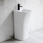 陶瓷立柱盆一体式 洗脸盆带搓衣板卫生间阳台多功能洗手盆洗衣盆