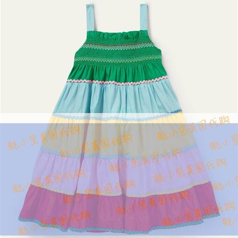 miniboden女童吊带裙百褶沙滩裙