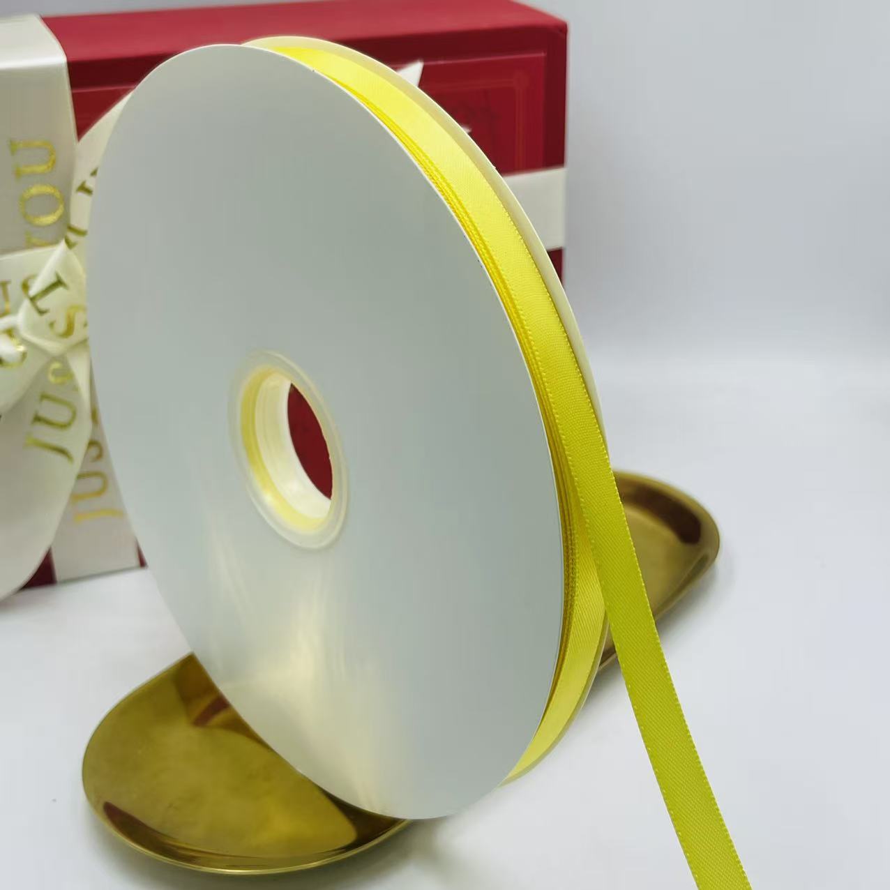 1cm优质涤纶带加密双面丝带发饰蝴蝶结花束手工diy飘带烘焙包装带