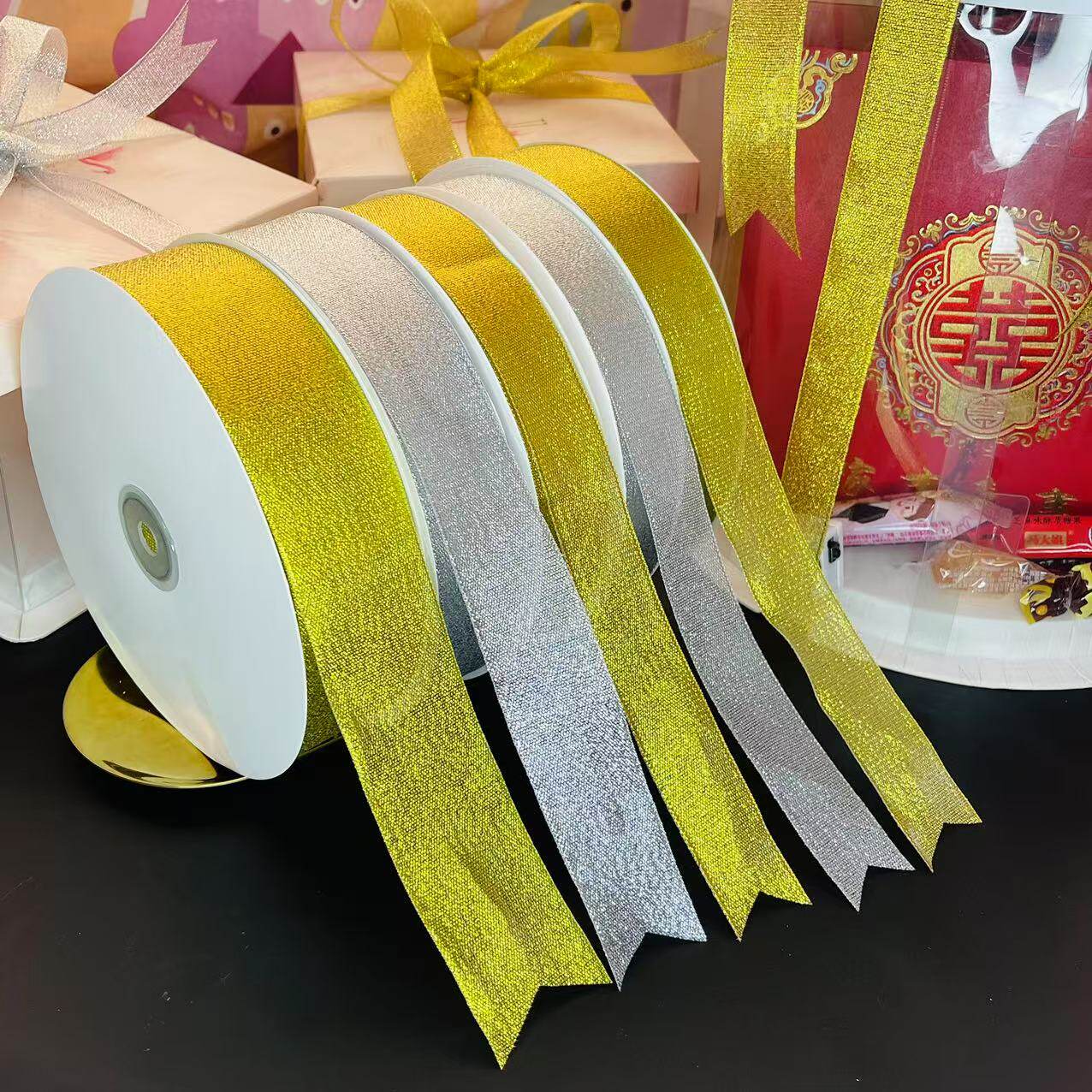 金葱带银葱带葱带金银葱带水果鲜花烘焙礼品蛋糕包装丝带彩带织带