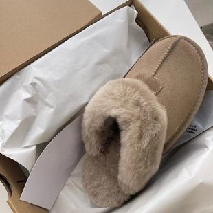 KHΗUGG毛毛拖鞋女2025秋冬新款棉拖网红爆款皮毛一体星拖KHΗUGG