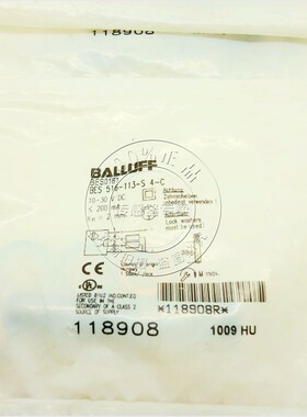 原装正品 巴鲁夫BALLUFF 接近开关 BES516-113-S4-C  特价销售