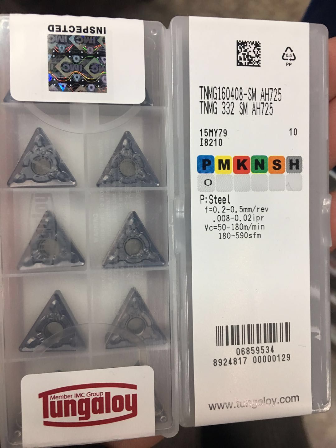 数控车刀片三角TNMG160404-SM TNMG160408-SM AH725