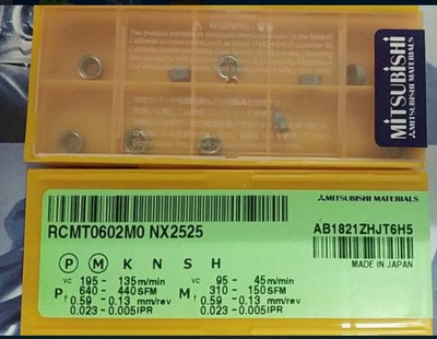 三菱铣刀片R3 R4 RCMT0602MO NX2525 RCMT0803MO NX2525 US735