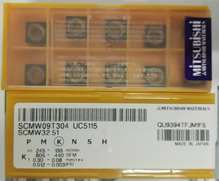三菱车刀片SCMW09T304 UC5115 SCMW09T308 UC5115 铸铁专用四方