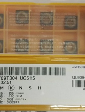 三菱车刀片SCMW09T304 UC5115 SCMW09T308 UC5115 铸铁专用四方