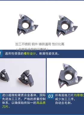 数控刀片内螺纹刀片22IRN60 N55/3.5-6.0ISO外螺纹内牙/外牙