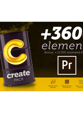 时尚创意社交字幕图形排版MG动画元素包 Create Pack for Premier