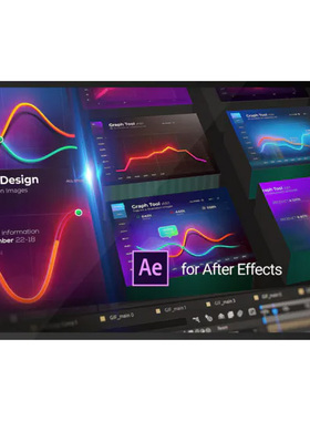 企业数据信息图形图表动画AE模板