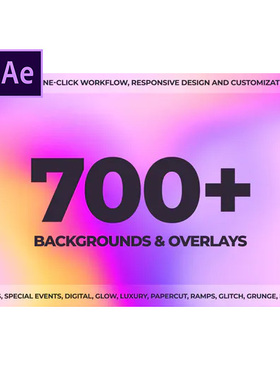 AE脚本：700+扁平渐变形状图案动态背景 Backgrounds Pack