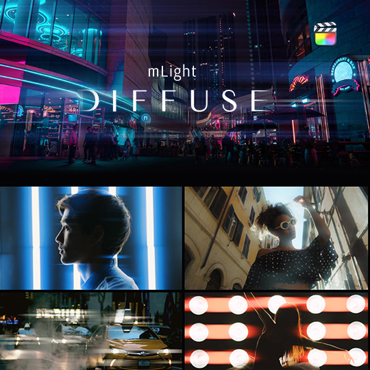 6个电影氛围漫射光特效FCPX插件 mLight Diffuse