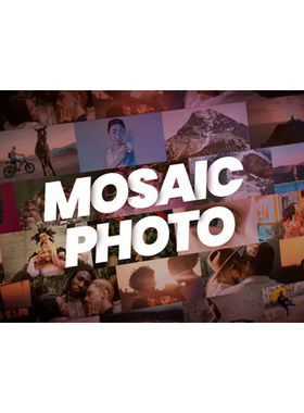 多屏幕拼贴照片墙LOGO标志FCPX模板