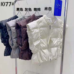 韩版东大门坎肩羽绒服马甲2026秋冬新款小个子女小众设计短款外套
