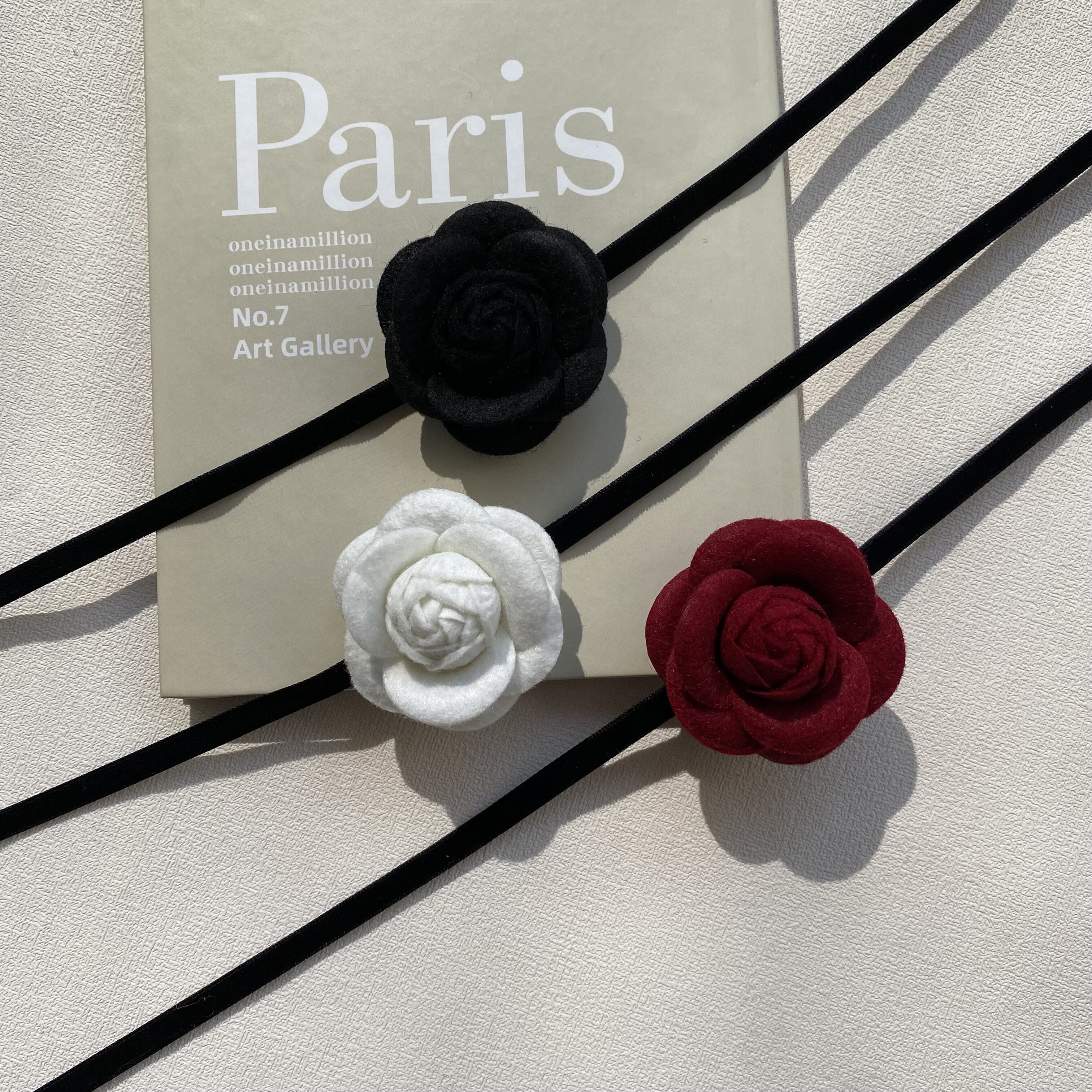 高级小香风丝绒山茶花choker复古法式可调节立体颈花配饰,饰品/流行首饰/时尚饰品新,项链,淘宝优惠券,粉丝福利购,淘宝优惠卷