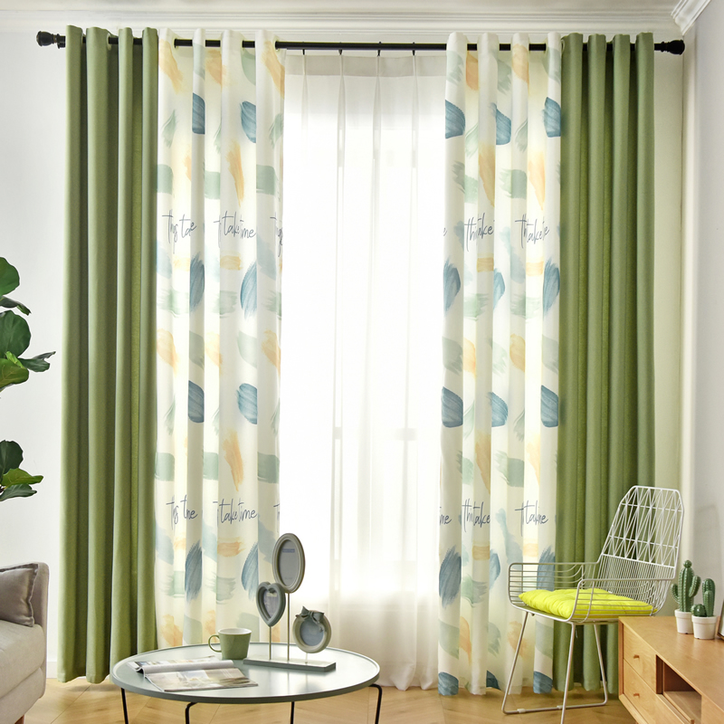 新款ins风个性客厅卧室棉麻窗帘
