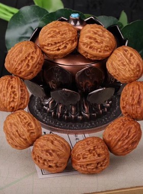 精品大核桃手串文玩核桃把玩件男士佛珠手链长辈民族风送礼饰品