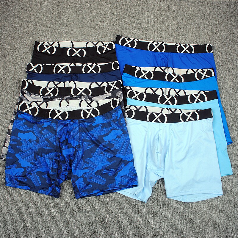 弹力紧身平角裤男跑步健身训练中腰速干休闲排汗四角短裤运动内裤