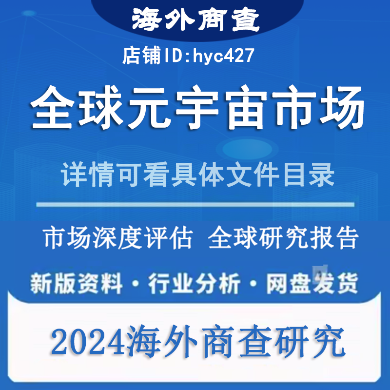 2023-2024年全球海外及中国元宇宙市场行业发展现状投资前景报告