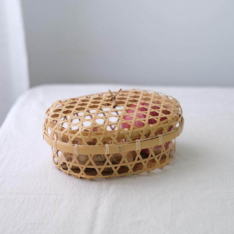 雨花石杂货白竹竹编收纳筐椭圆小判水果篮饭团篮面包篮茶道具收纳,特色手工艺,竹编/竹雕,淘宝优惠券,粉丝福利购,淘宝优惠卷