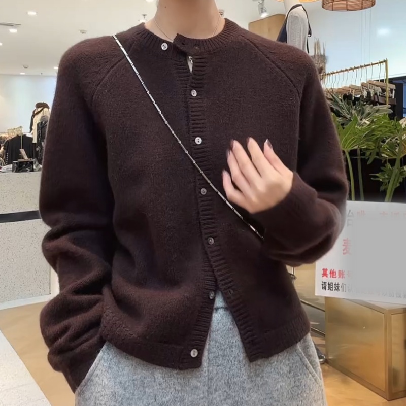 韩版复古小香风针织衫开衫毛衣女款2025秋冬新款洋气减龄上衣外套