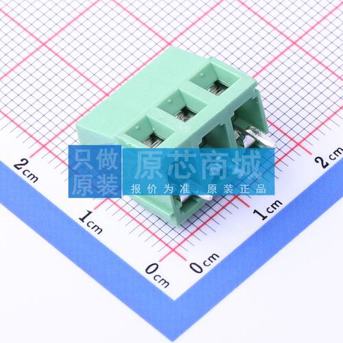 螺钉式接线端子 DB128V-5.08-3P-GN-S 插件,P=5.08mm 1x3P 原装