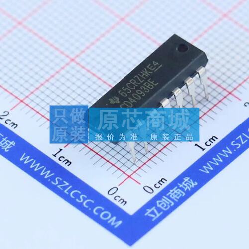 逻辑门 CD4093BE DIP-14 原装正品 电子元器件配单