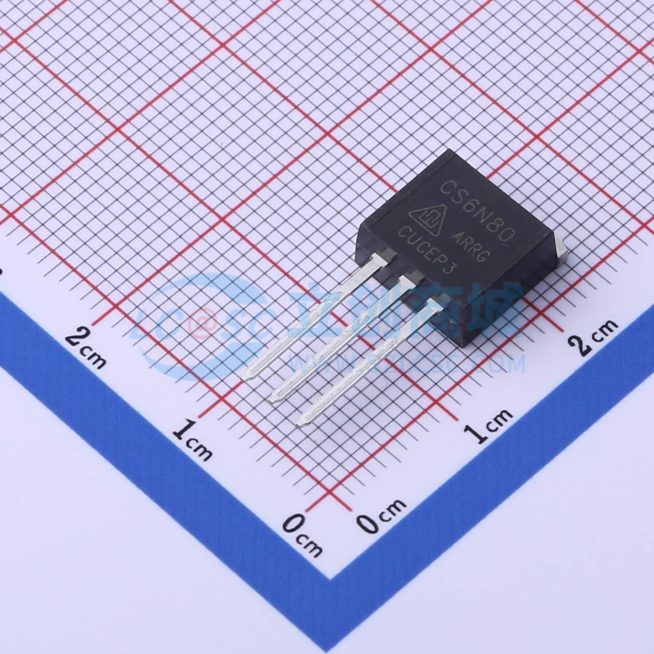 场效应管MOS CS6N80ARR-G TO-262-3 华润华晶 电子元器件