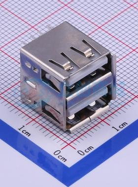 USB连接器 U-USBAS04P-F200 插件 母 直插 原装 电子元器件配单