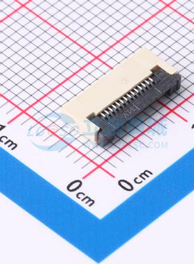 连接器 FPC-0.5FX-14PWCR-H20 SMD,P=0.5mm,卧贴 翻盖式 14P 下接