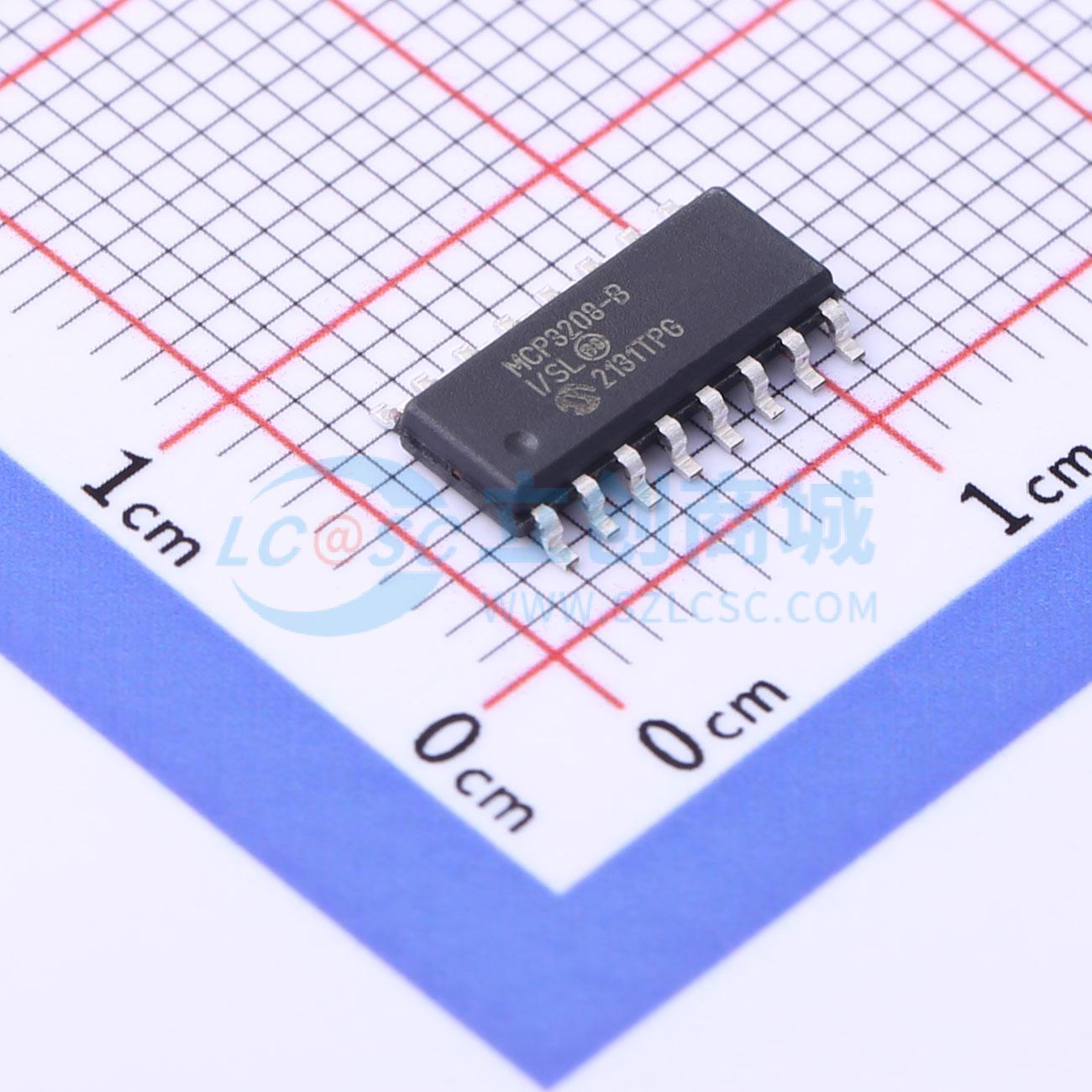 模数转换芯片ADC MCP3208-BI/SL SOIC-16 原装 电子元器件配单