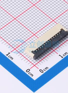 连接器 FPC-1.0FX-13PWCR-H20 SMD,P=1mm,卧贴 翻盖式 13P 下接