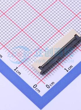 连接器 FC05-S36FCT-00 SMD,P=0.5mm,卧贴 翻盖式 36P 下接