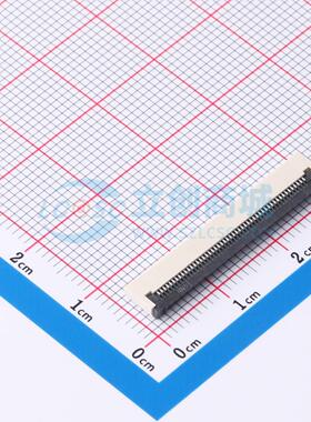 连接器 FPC-0.5FX-50PWCR-H20 SMD,P=0.5mm,卧贴 翻盖式 50P 下接