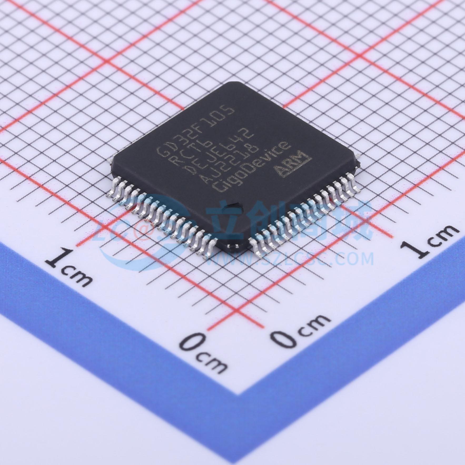 单片机(MCU/MPU/SOC) GD32F105RCT6 LQFP-64(10x10) 电子元器件