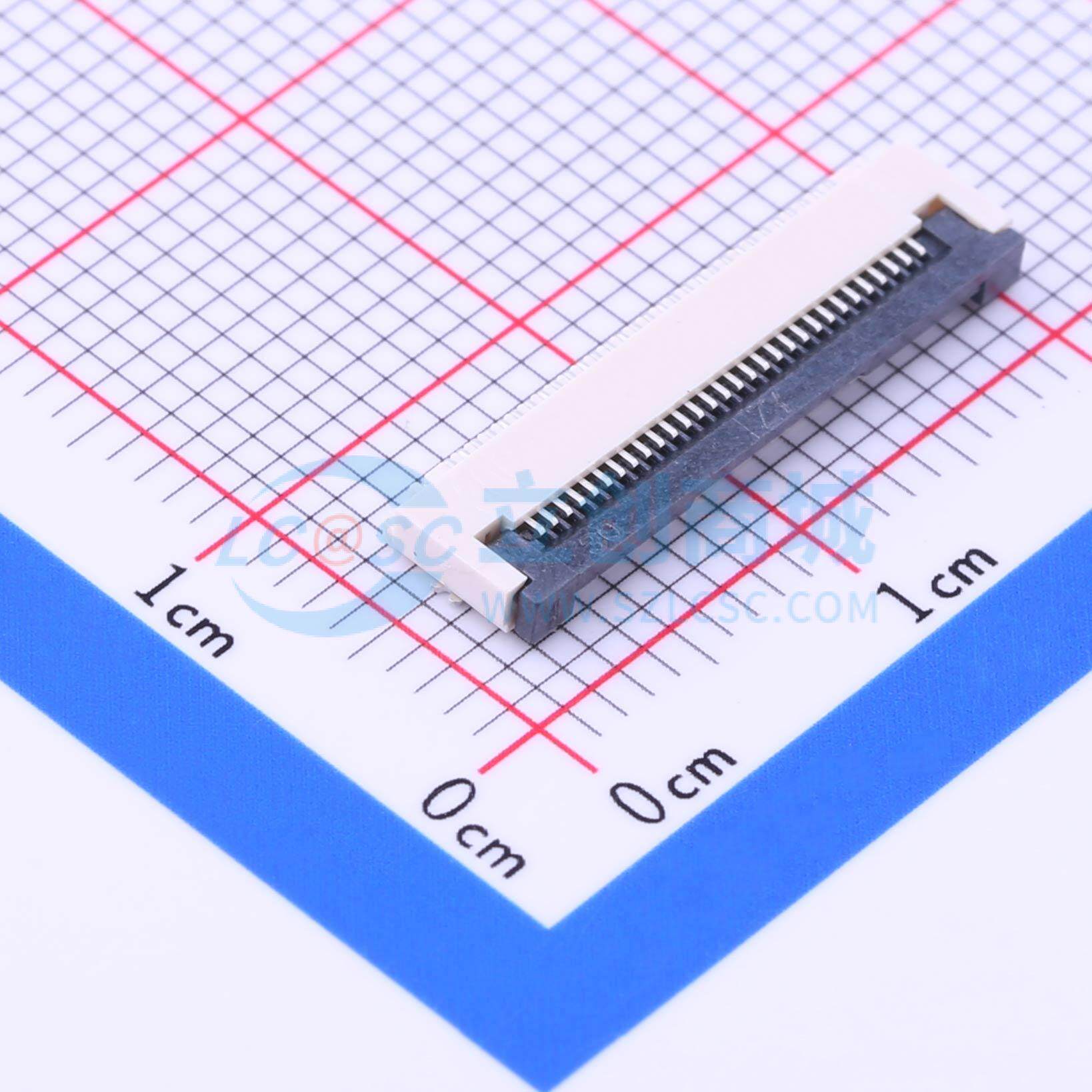 连接器 AFC01-S30FCA-00 SMD,P=0.5mm,卧贴 翻盖式 30P 下接
