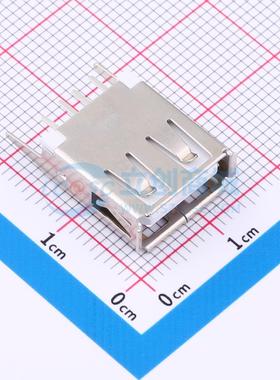 USB连接器 U-USBAS04P-F007 插件 母 直插 原装 电子元器件配单
