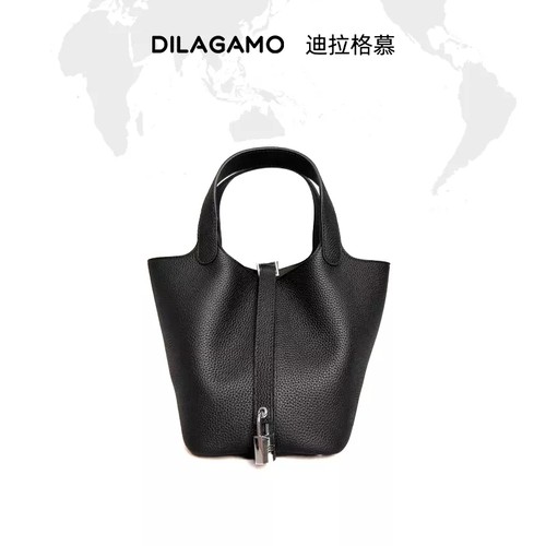 锁扣菜篮子时尚新款手提水桶包子母包hp18