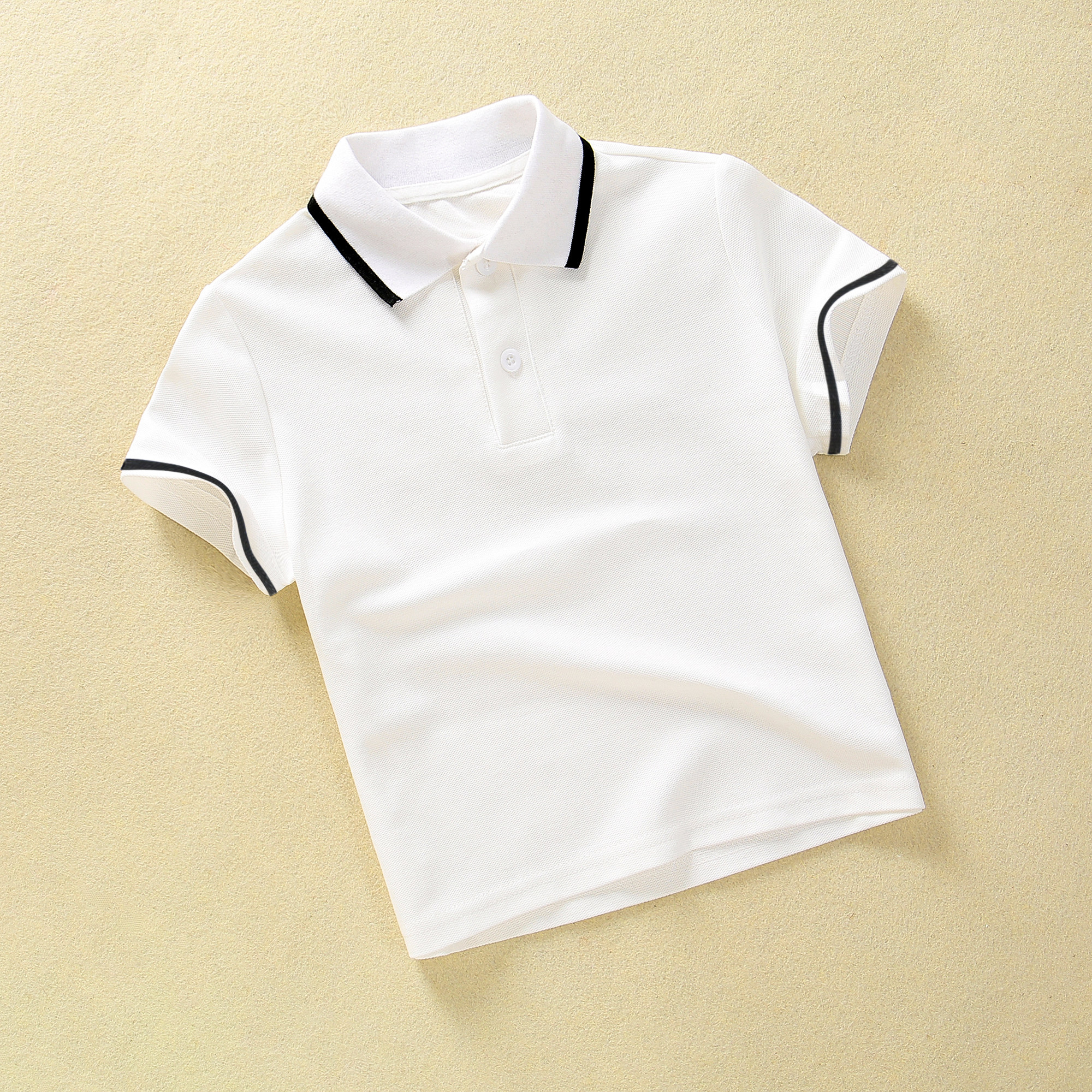KIDS polo衫儿童短袖t恤夏季2026新款校服男女童短袖上衣洋气衣服