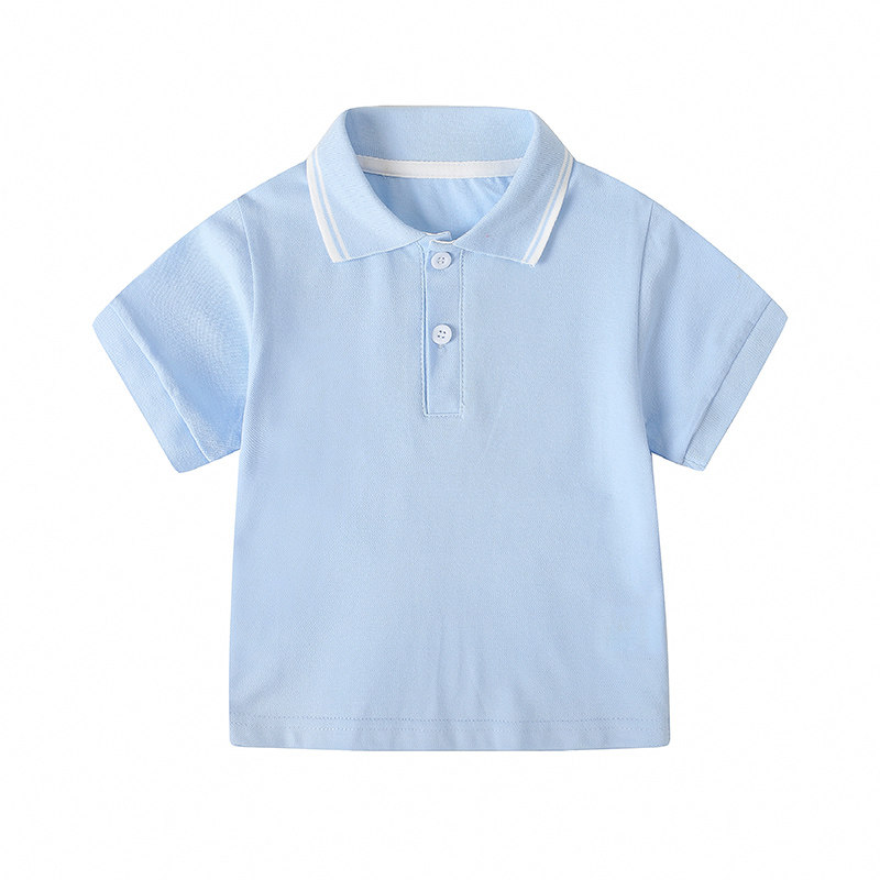 KIDS polo衫儿童短袖t恤夏季2025新款校服男女童短袖上衣洋气衣服